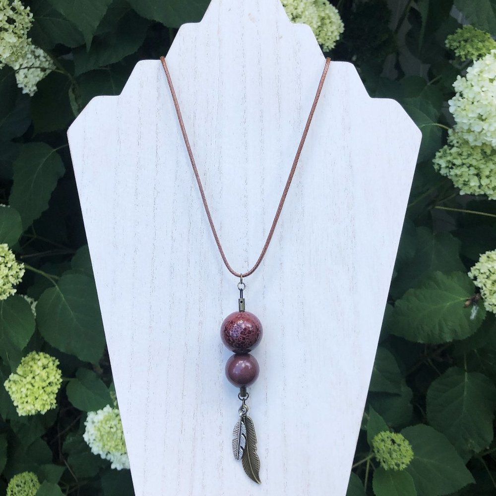 Feather & Beads Boho Necklace